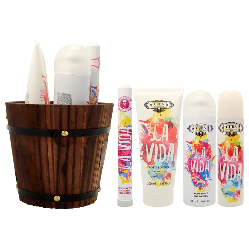 SET D CUBA LA VIDA 100ML. EDP+DESODORANTE+CREMA+MINI