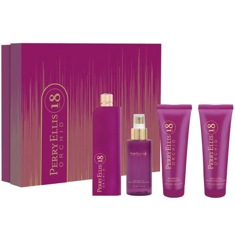 SET D PERRY E. 18 ORCHID 100ML. EDP+CREMA+GEL+BODY