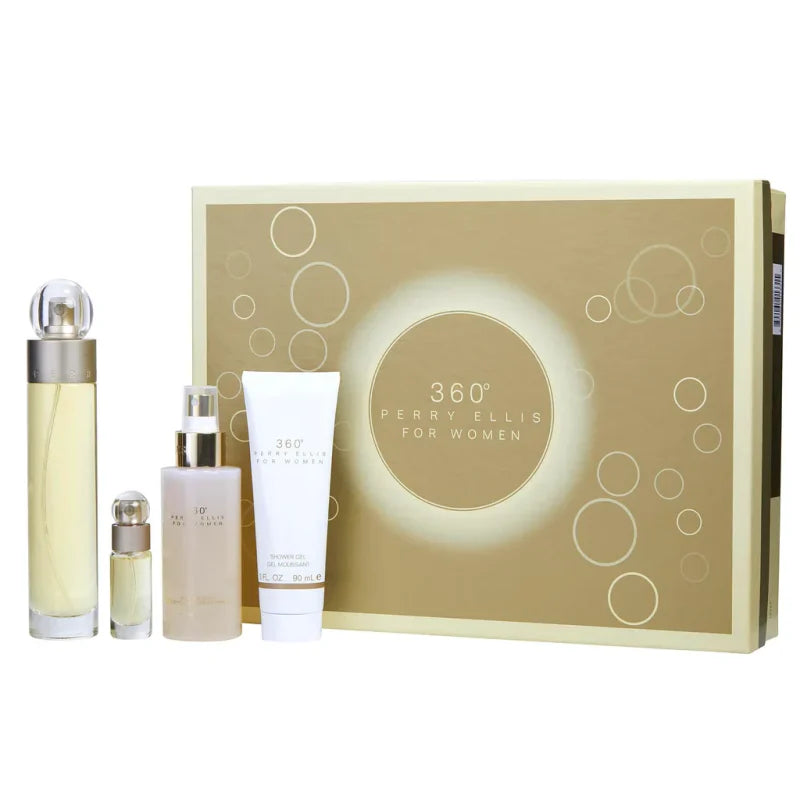 SET C PERRY E. 360° BLACK 100ML. EDT+MINI+GEL+AFTER