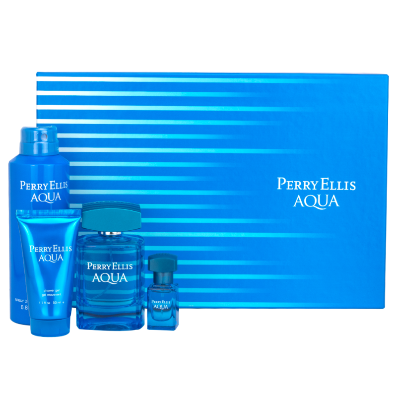 SET C PERRY E. AQUA 100ML. EDT+DESODORANTE+GEL+MINI